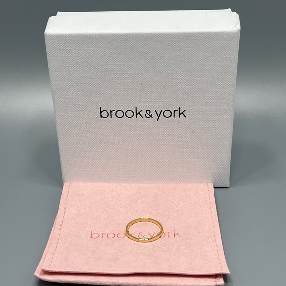 Brook & York Gold Plated Extra Thin Ring - Picture 2 of 6